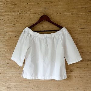 Madewell Clean Off-the-Shoulder Top in White